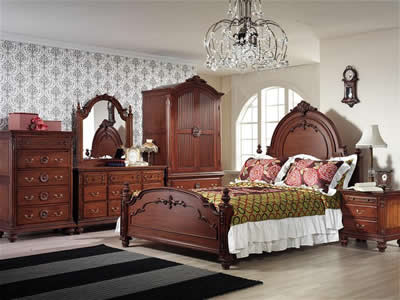 Victorian antique furniture layout