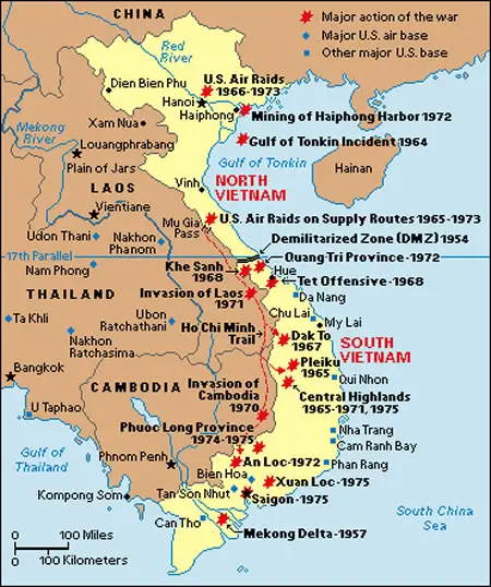 Map of Vietnam War