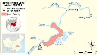 Battle of Red Cliffs Map