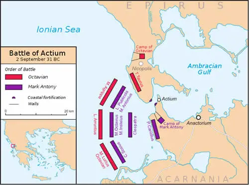 Battle of Actium Map