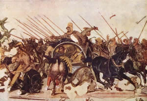 Alexander battling Darius at the Battle of Issus - Image Credit: Naples National Archaeological Museum