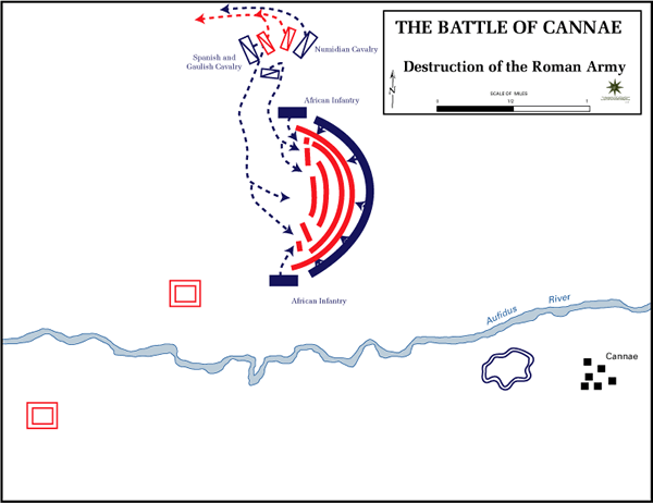 Battle of cannae destruction of Roman Army