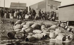 A police raid at Elk Lake, Ontario, 1925