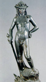 Sculpture of David in Bronze by Donatello