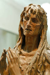 Wood carving of Mary Magdalen by Donatello