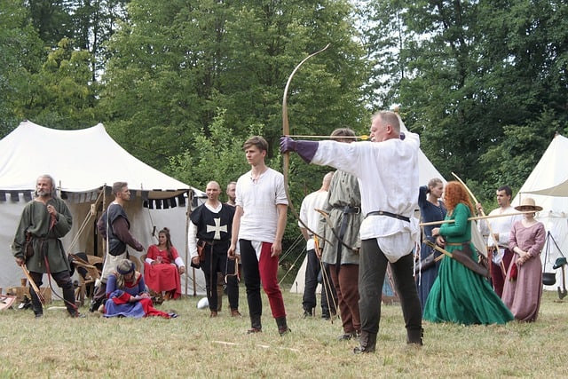  Medieval archery tournament recreation.