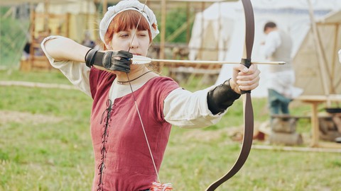 Medieval archer training.