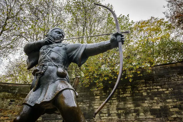 Robin Hood statue, Nottingham, England.